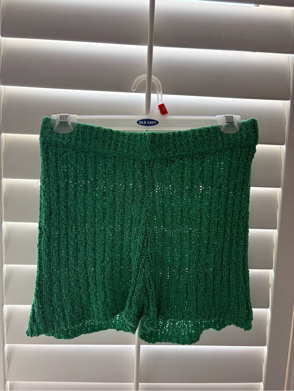 Zara Emerald Green Knit Bermuda Shorts